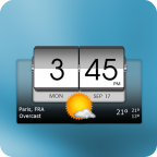 3D flip clock & weather icon
